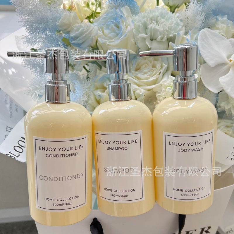 Ins-Style Custard Osmanthus Fragrance Shower Gel Shampoo Packaging Bottle, Famous El Check-In Small Fresh Sub-Bottle - Image 1
